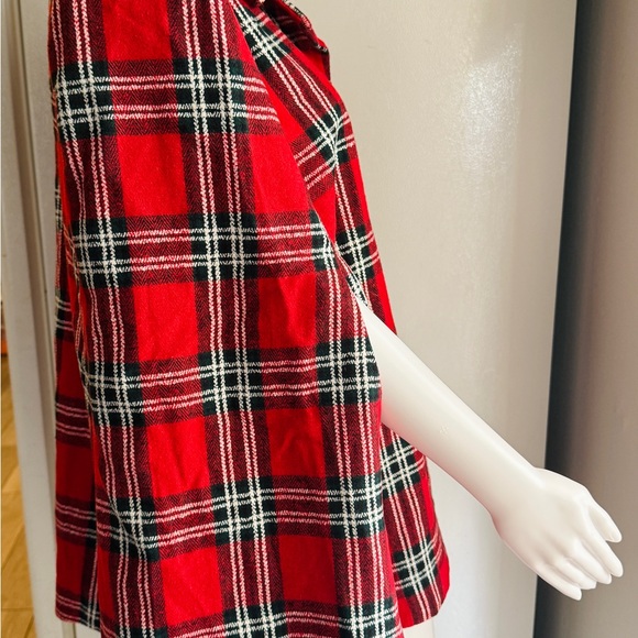 SHEIN Red and Black Plaid Poncho Cape in Size Medium - Picture 6 of 10